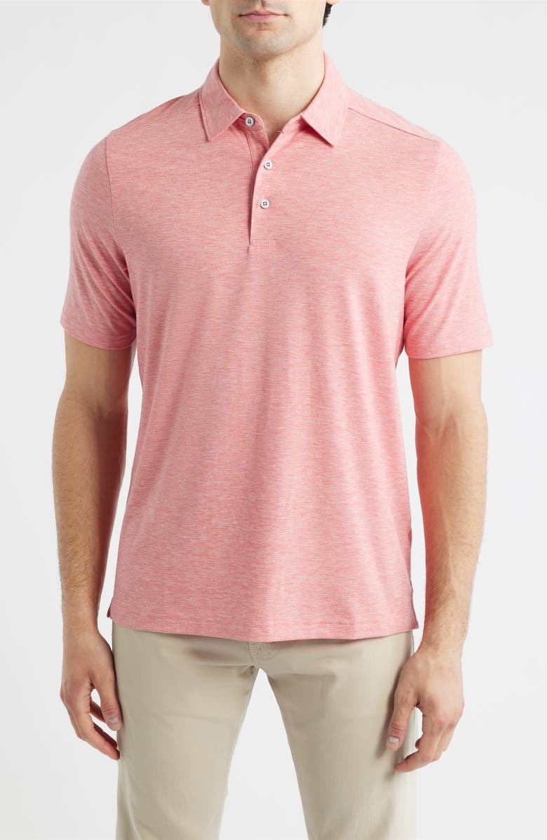 Johnston & Murphy XC+<sup>™</sup> Apex Performance Polo, Main, color, Coral Heather