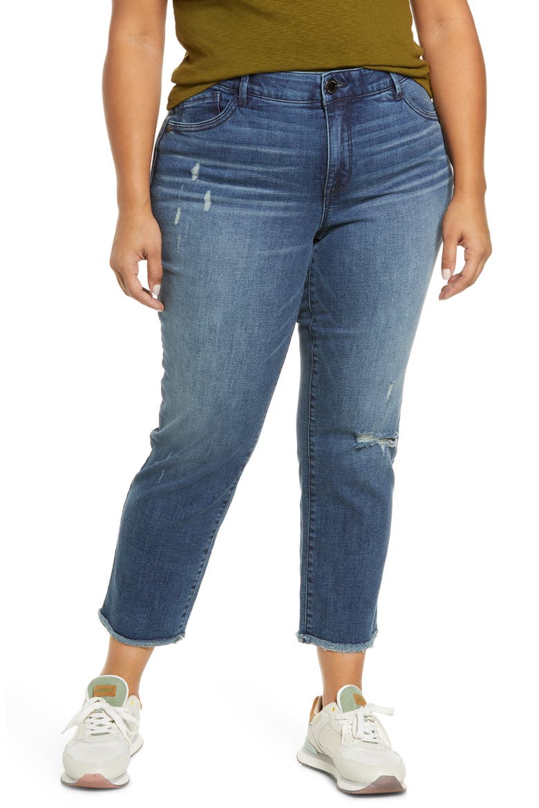 'Ab'Solution Stretch Skinny Crop Jeans (Nordstrom Exclusive), Main, color, BLUE VINTAGE