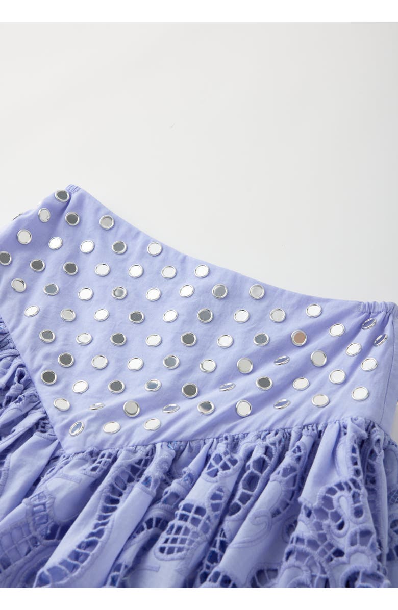 Marlo Kids Luciana Embroidered Bubble Mini Skirt, Alternate, color, Lavender