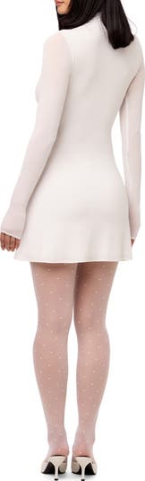 Funnel Neck Long Sleeve Minidress