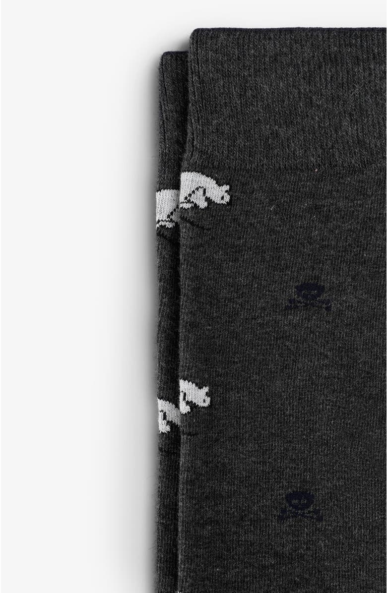 Scalpers Bear Funny L Socks, Alternate, color, Darkgrey