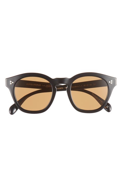 Boudreau La 48mm Round Sunglasses