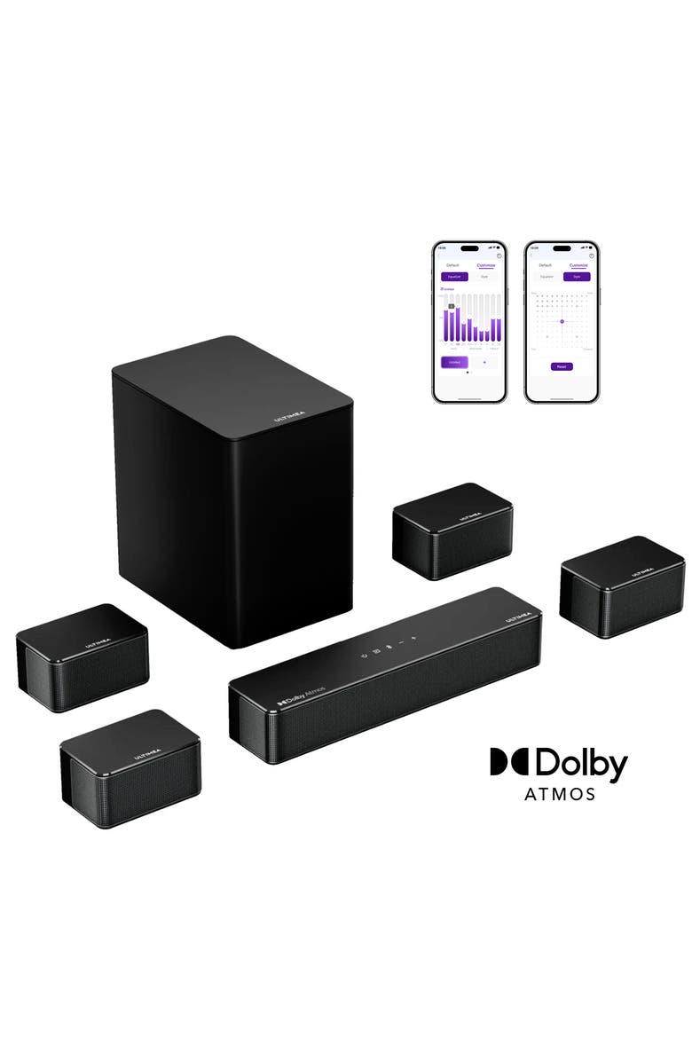 Ultimea Poseidon D80 Boom 7.1 Channel Sound bar with Dolby Atmos, Main, color, Black