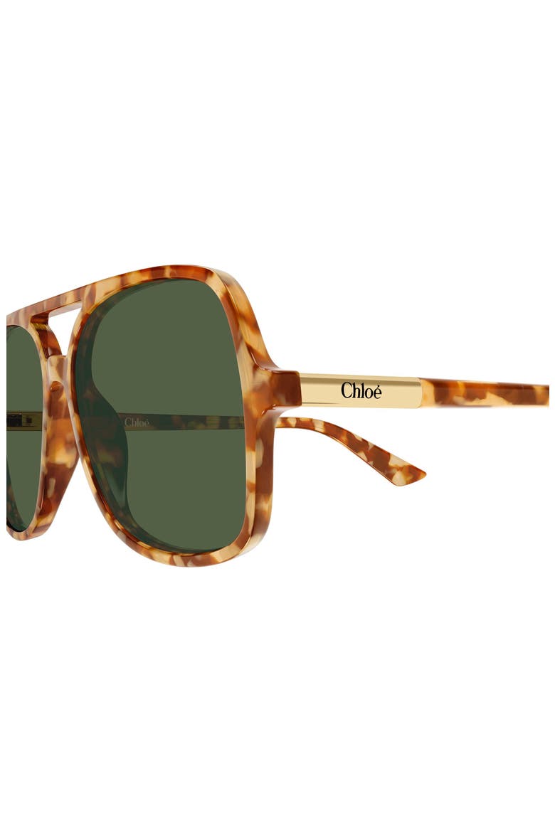 57mm Navigator Sunglasses, Alternate, color, SHINY HAVANA RED SPOT BEIGE