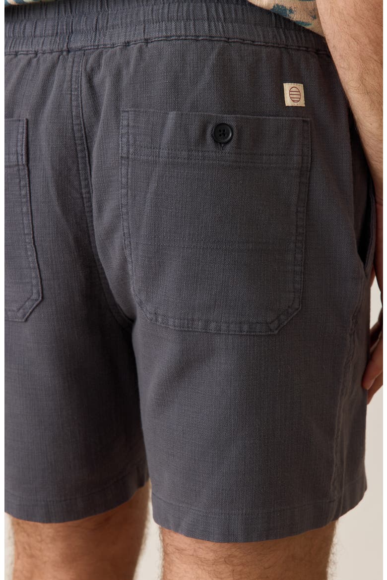 Saturday 6-Inch Drawstring Beach Shorts, Alternate, color, FADED BLACK