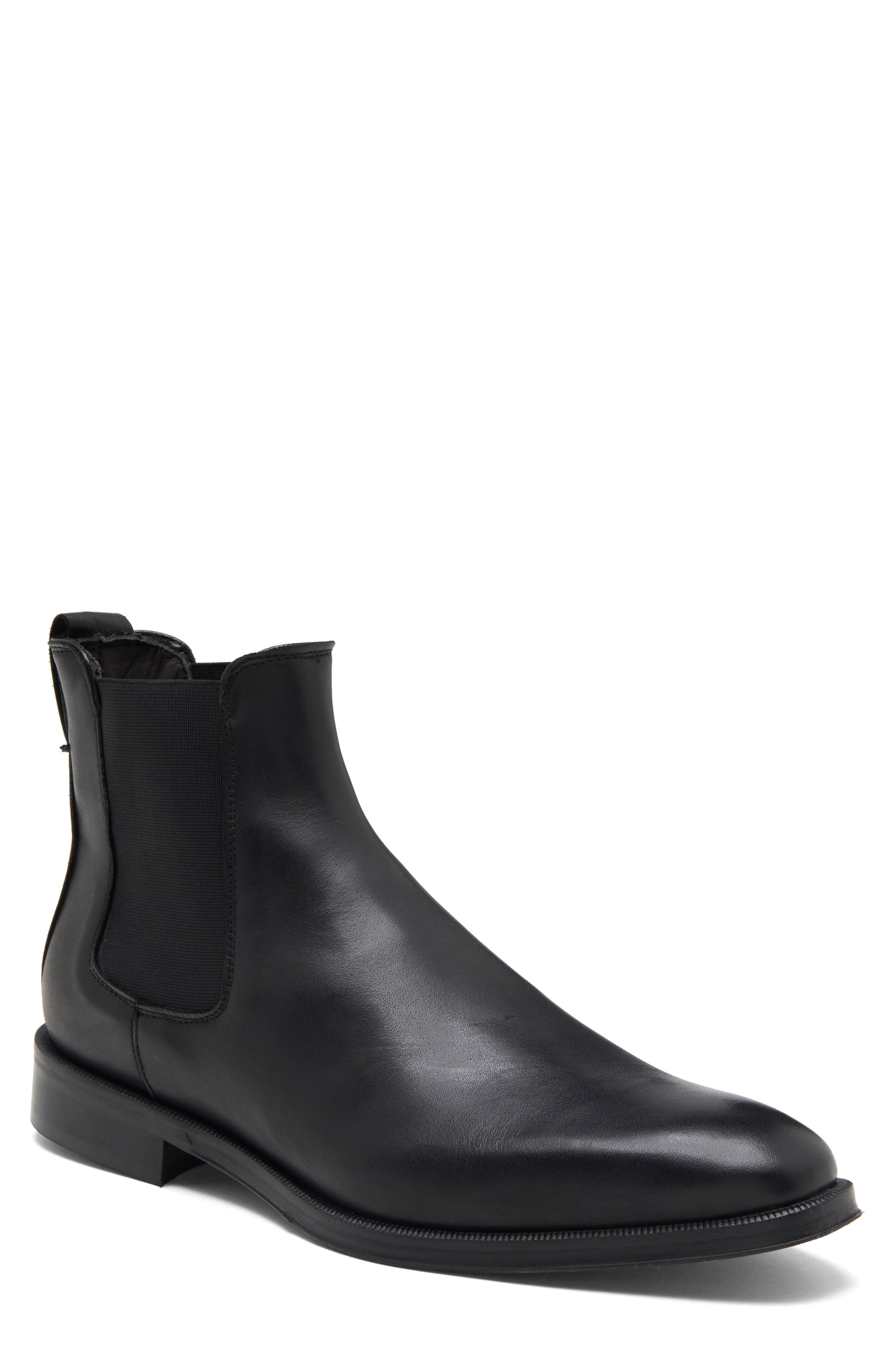 Rivoli Dress Leather Chelsea Boot, Main, color, BLACK LEATHER
