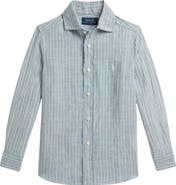 Polo Ralph Lauren Kids' Stripe Linen Button-Up Shirt