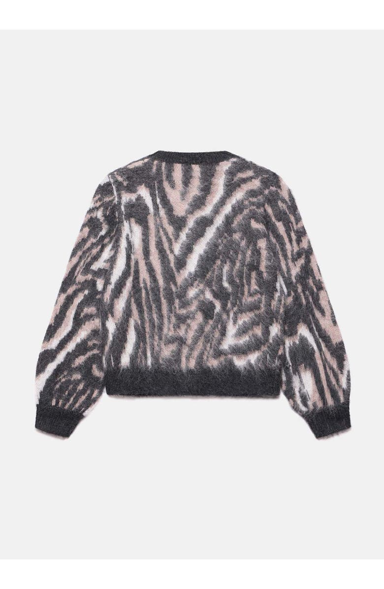MINT VELVET Zebra Knit Cardigan, Alternate, color, Neutral
