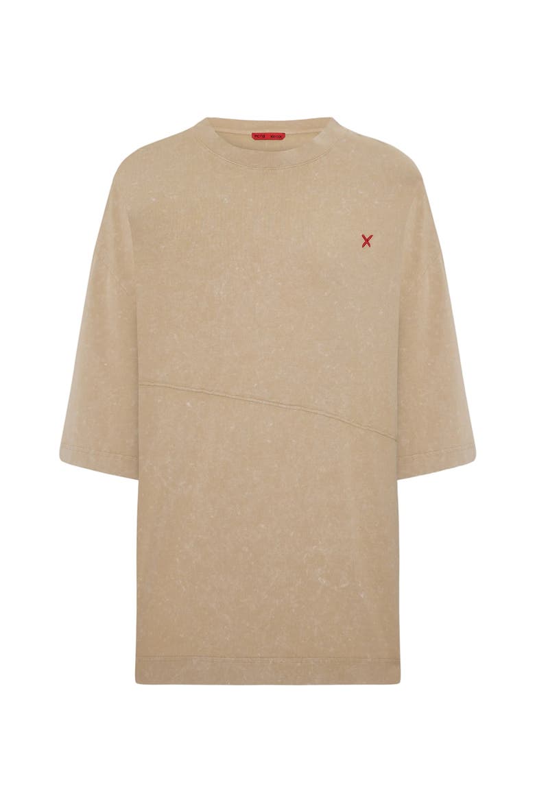 Daydreamers Acid Wash Short Sleeve T Shirt, Main, color, Beige