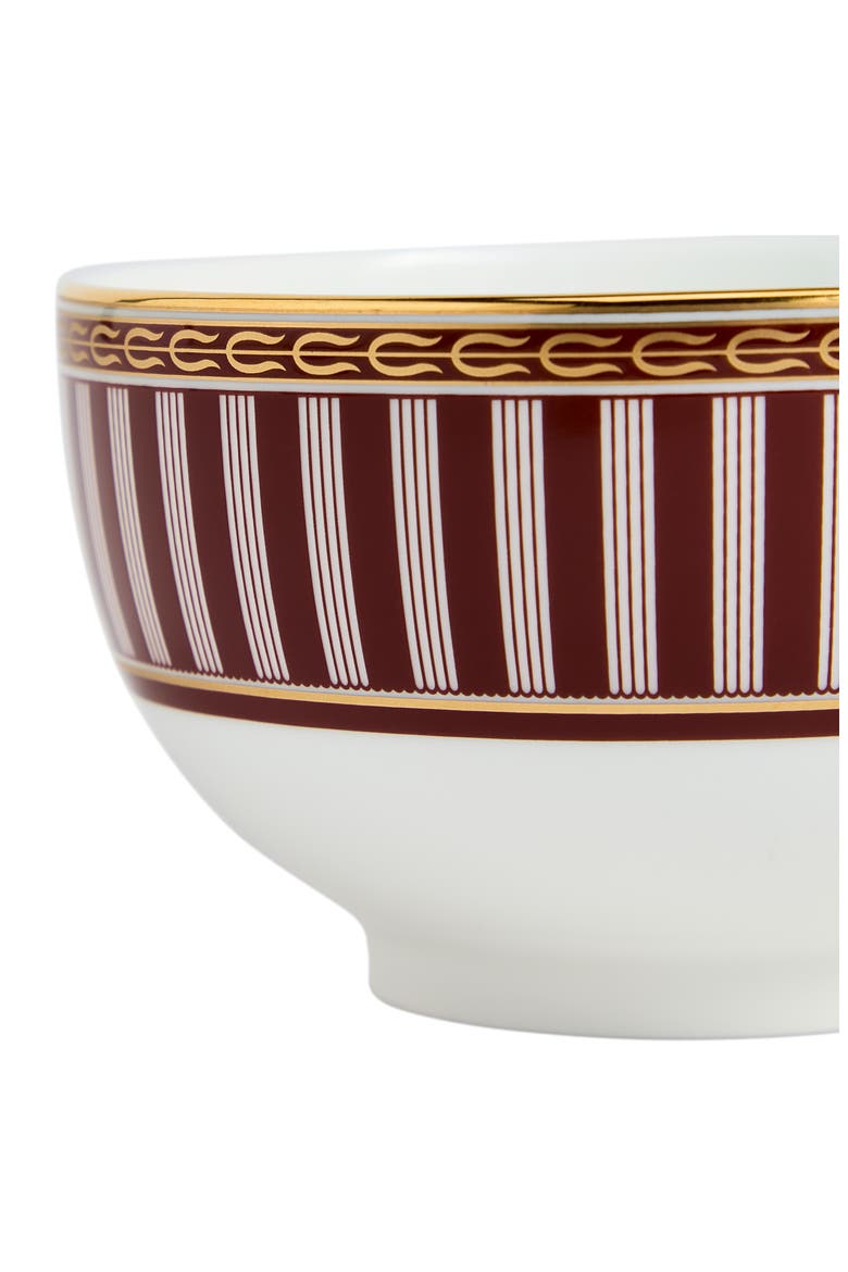 Red Splendor 22K Gold Accent Bone China Bowl, Alternate, color, MULTI