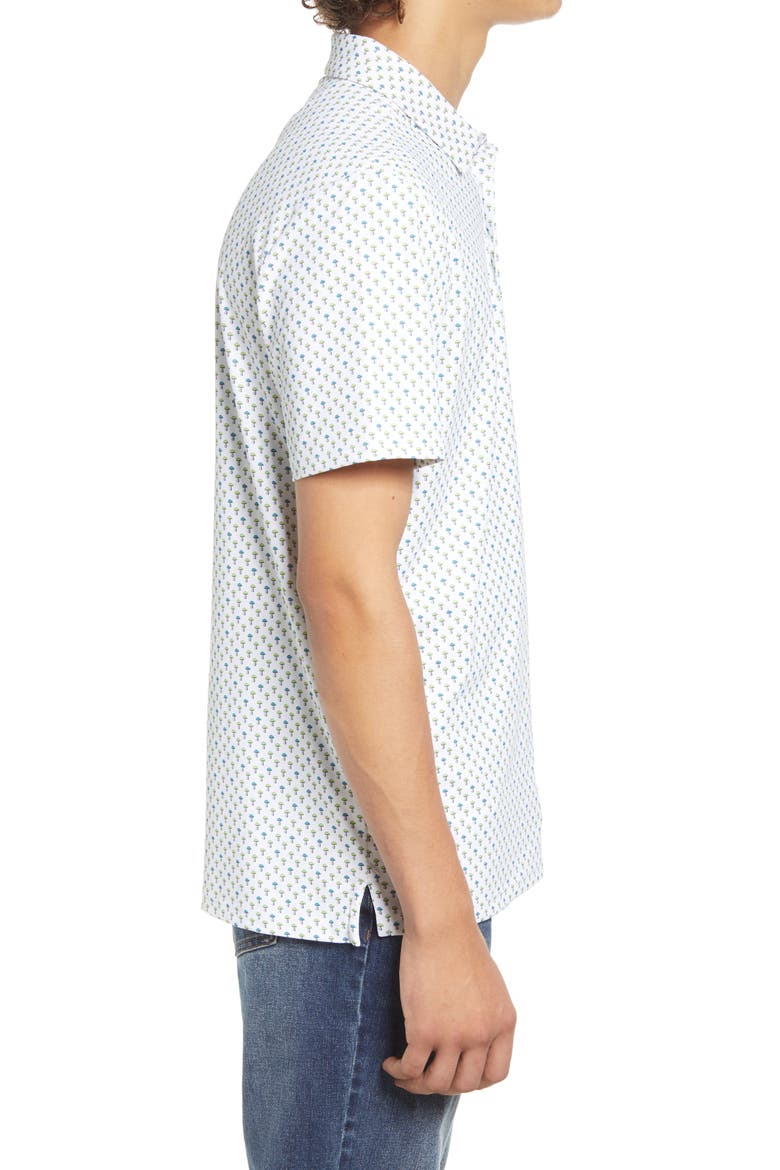 Mushroom Print Golf Polo, Alternate, color, BRIGHT WHITE