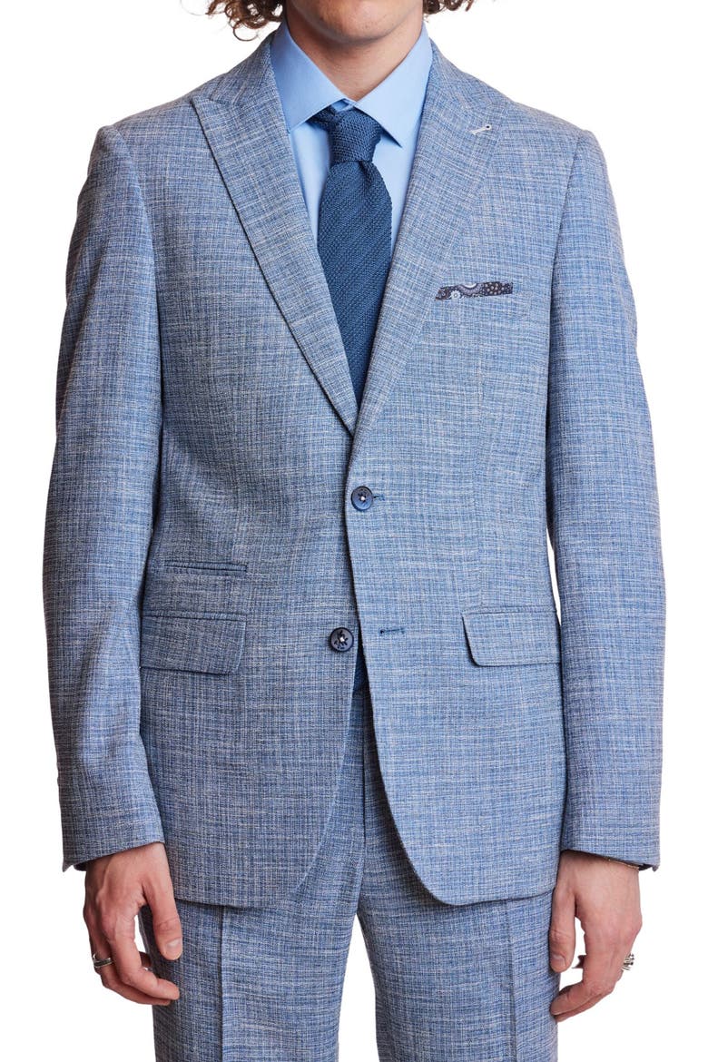 Ashton Slim Fit Sport Coat, Main, color, LIGHT BLUE WHITE TEXTURE