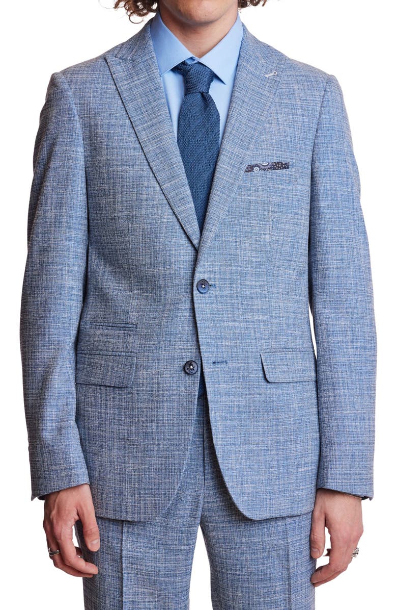 PAISLEY & GRAY Ashton Slim Fit Sport Coat, Main, color, Light Blue White Texture