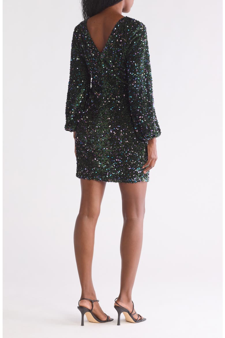 Empire State Sequin Shift Dress, Alternate, color, EDEN MULTI