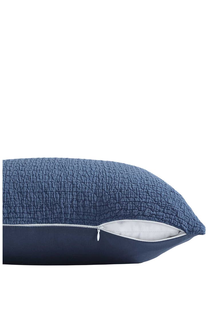 Wave Texture Square Accent Pillow, Alternate, color, DARK BLUE