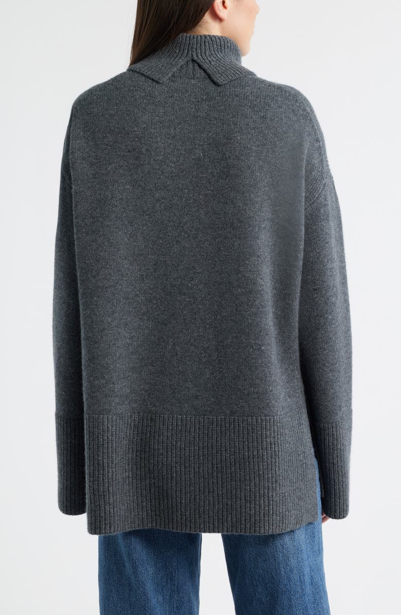 Nordstrom Wool & Cashmere Turtleneck Sweater, Alternate, color, Grey Onyx Heather