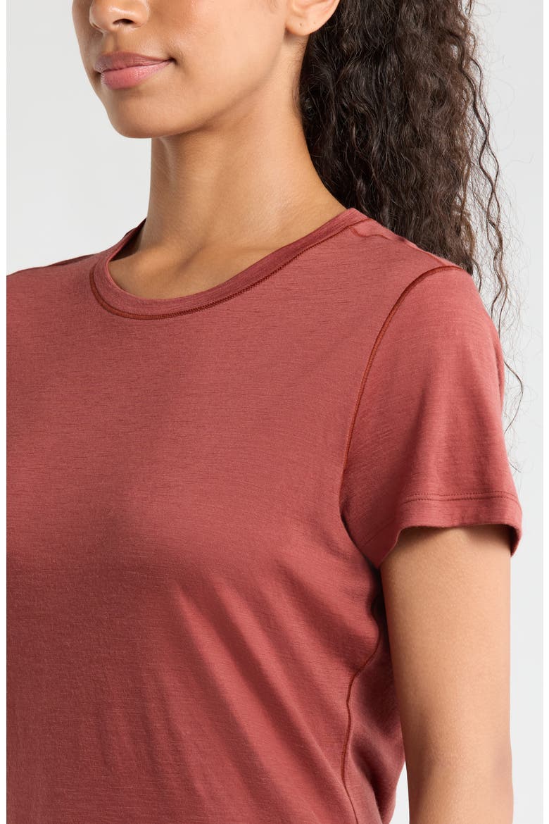 Ultralite Short Sleeve Merino Wool Blend T-Shirt, Alternate, color, BURNT SIENNA