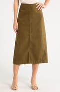 Reformation Regina Mid Rise Midi Skirt