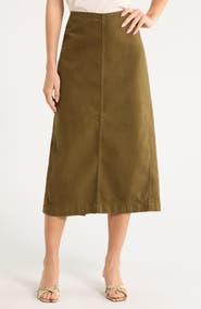 Reformation Regina Mid Rise Midi Skirt