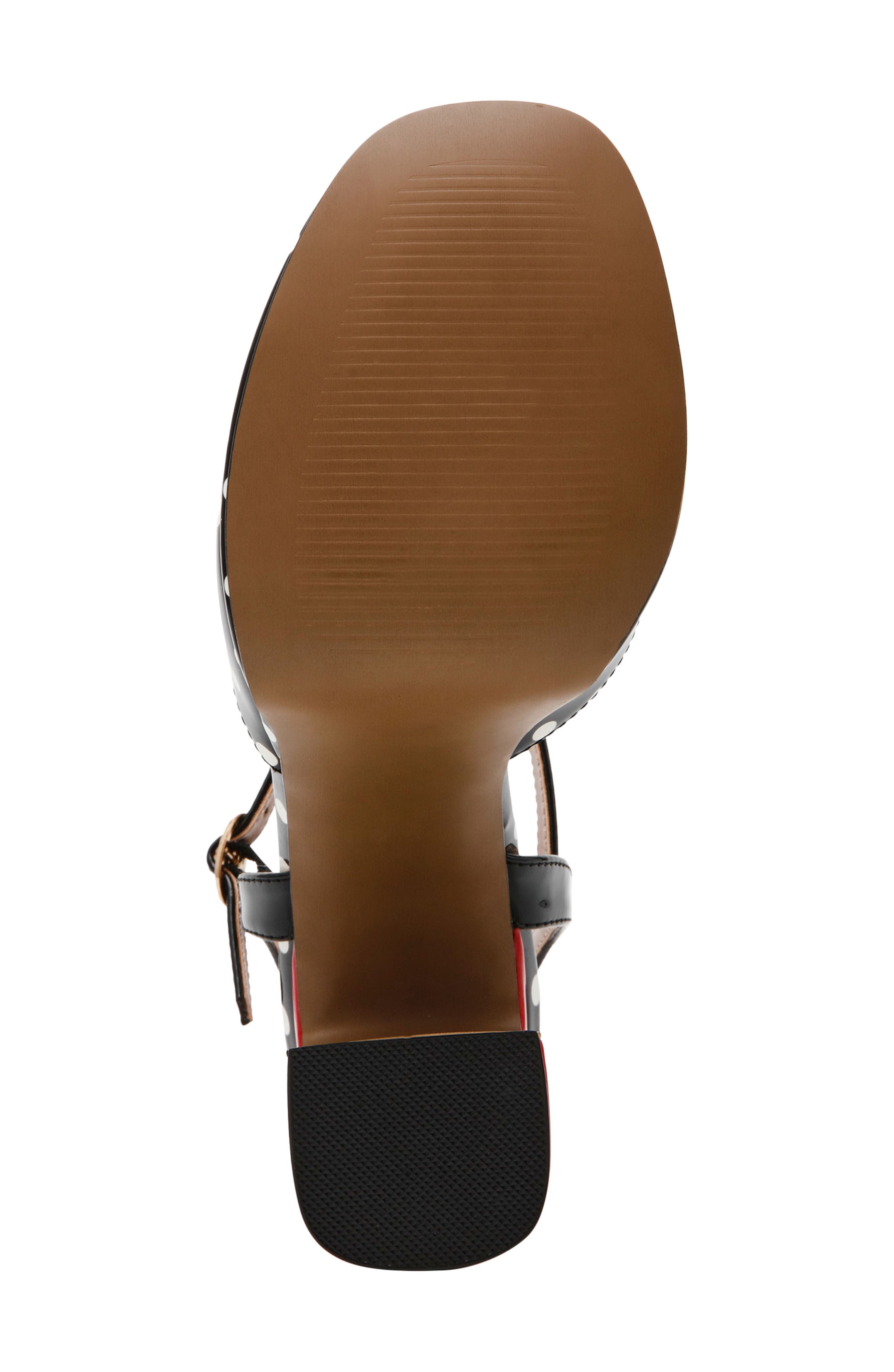 Betsey Johnson Allyson Ankle Strap Platform Sandal, Alternate, color, White/ Black Polka Dot