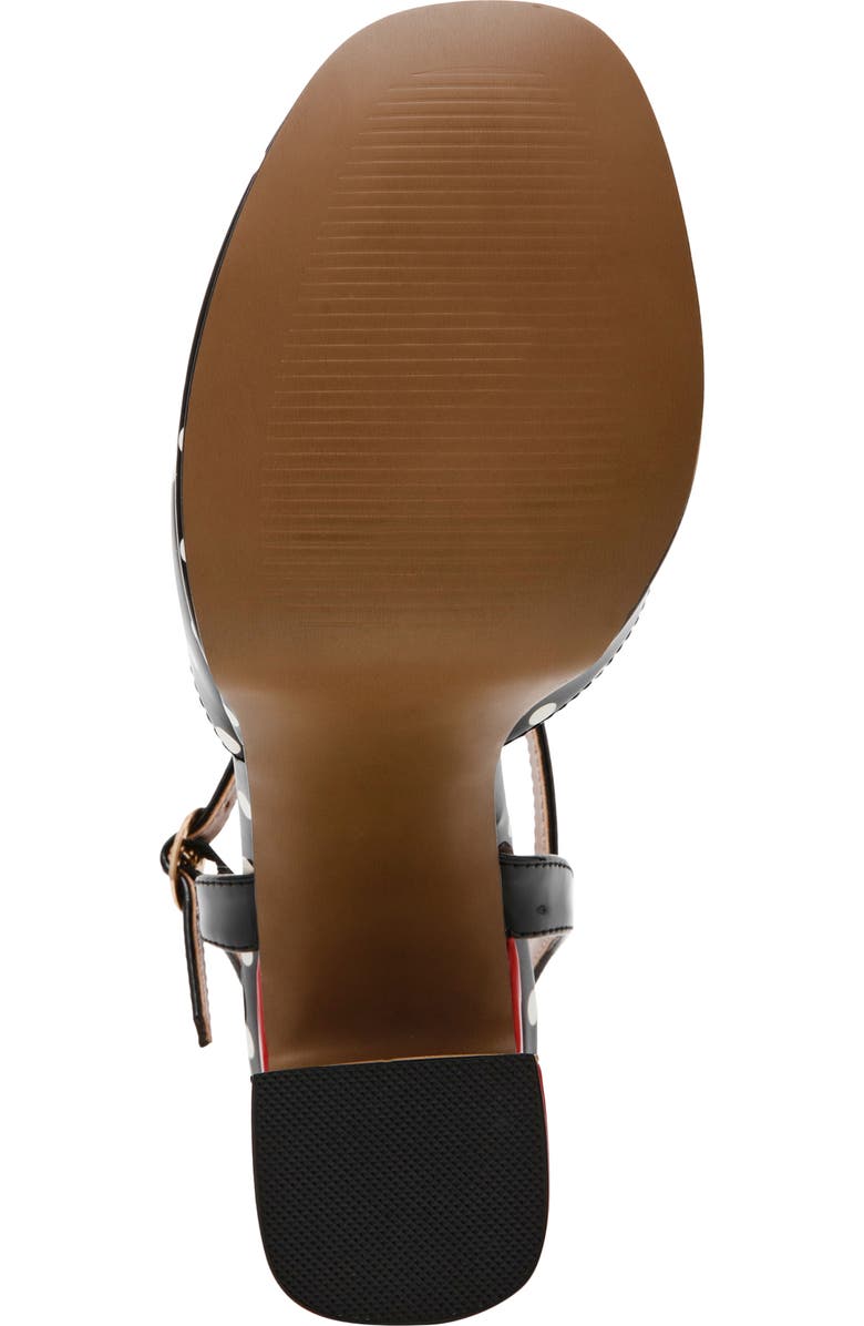 Betsey Johnson Allyson Ankle Strap Platform Sandal, Alternate, color, White/ Black Polka Dot