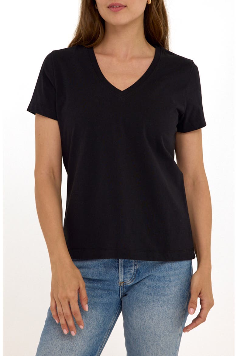 Aria Essential Organic Cotton T-Shirt, Main, color, BLACK