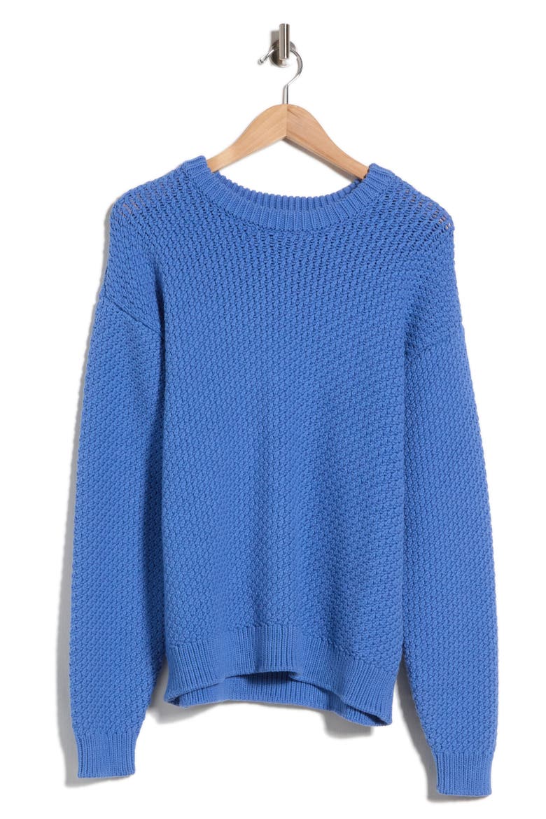 The Regatta Crewneck Cotton Blend Sweater, Main, color, ROYAL BLUE