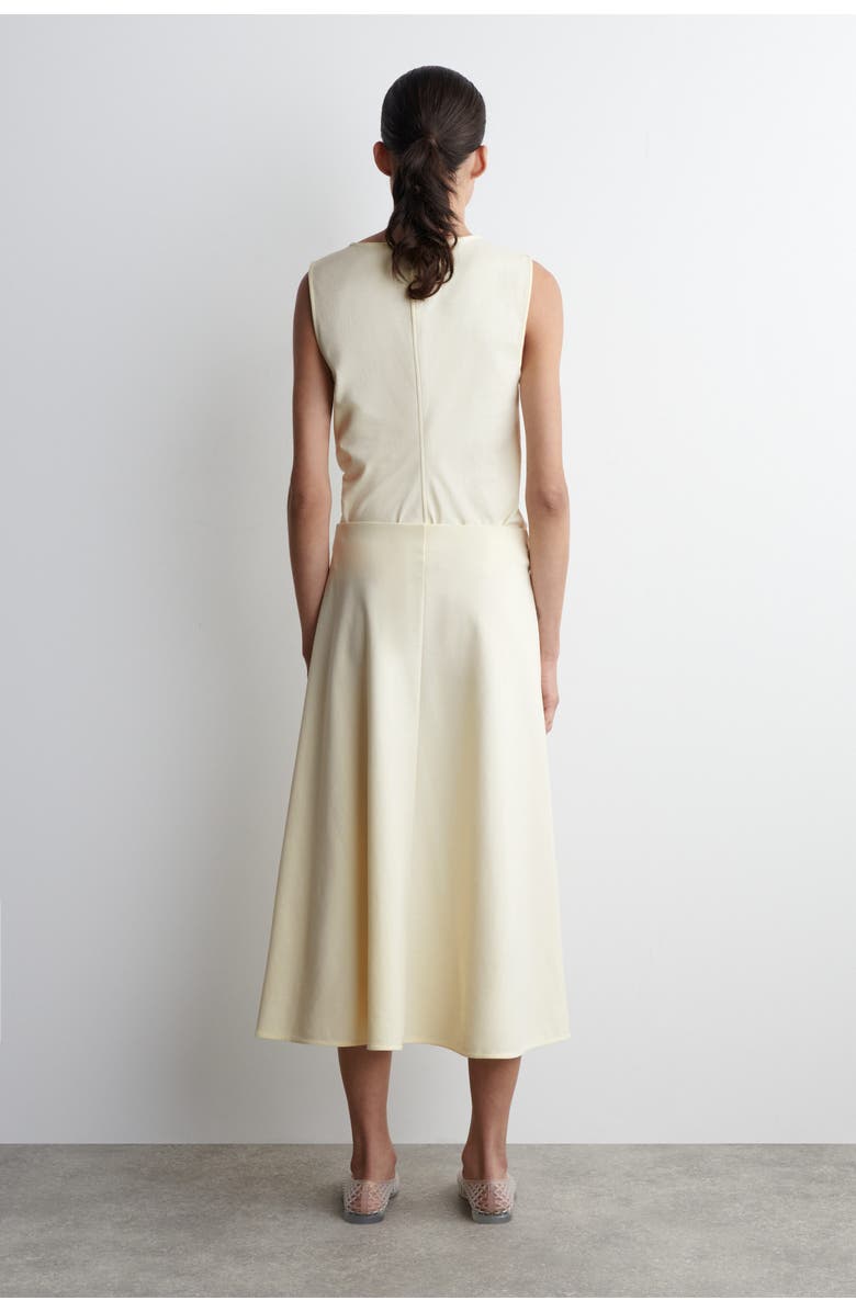 COS Twist-Detail Midi Skirt, Alternate, color, Butter Yellow