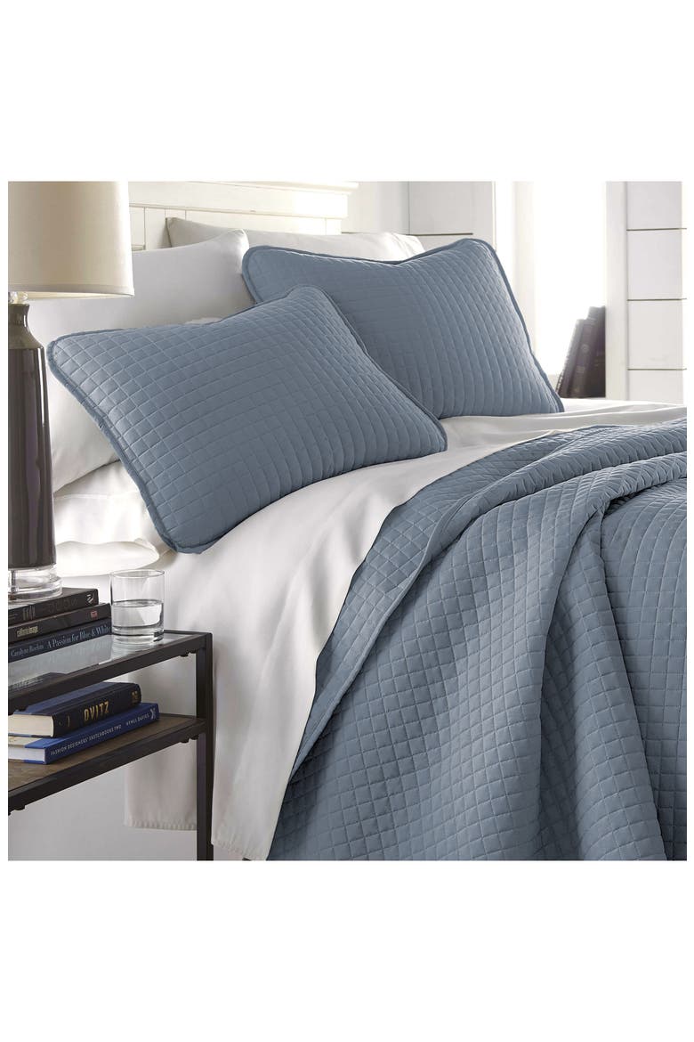 Vilano Springs Oversized Quilt Set, Main, color, SLATE BLUE