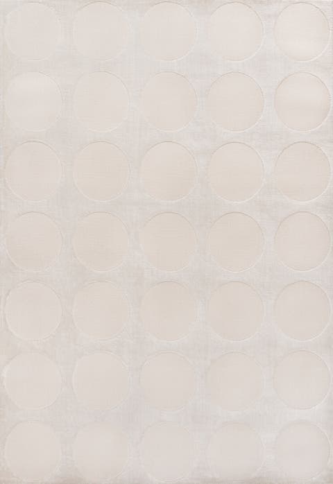 Adrian Modern Geometric Circle Dot High-Low Area Rug