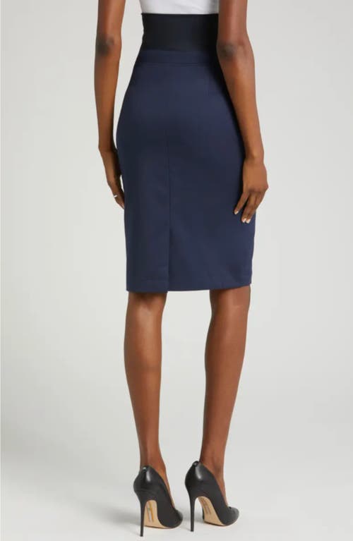 Marion Knee Length Maternity Pencil Skirt With Bump Panel