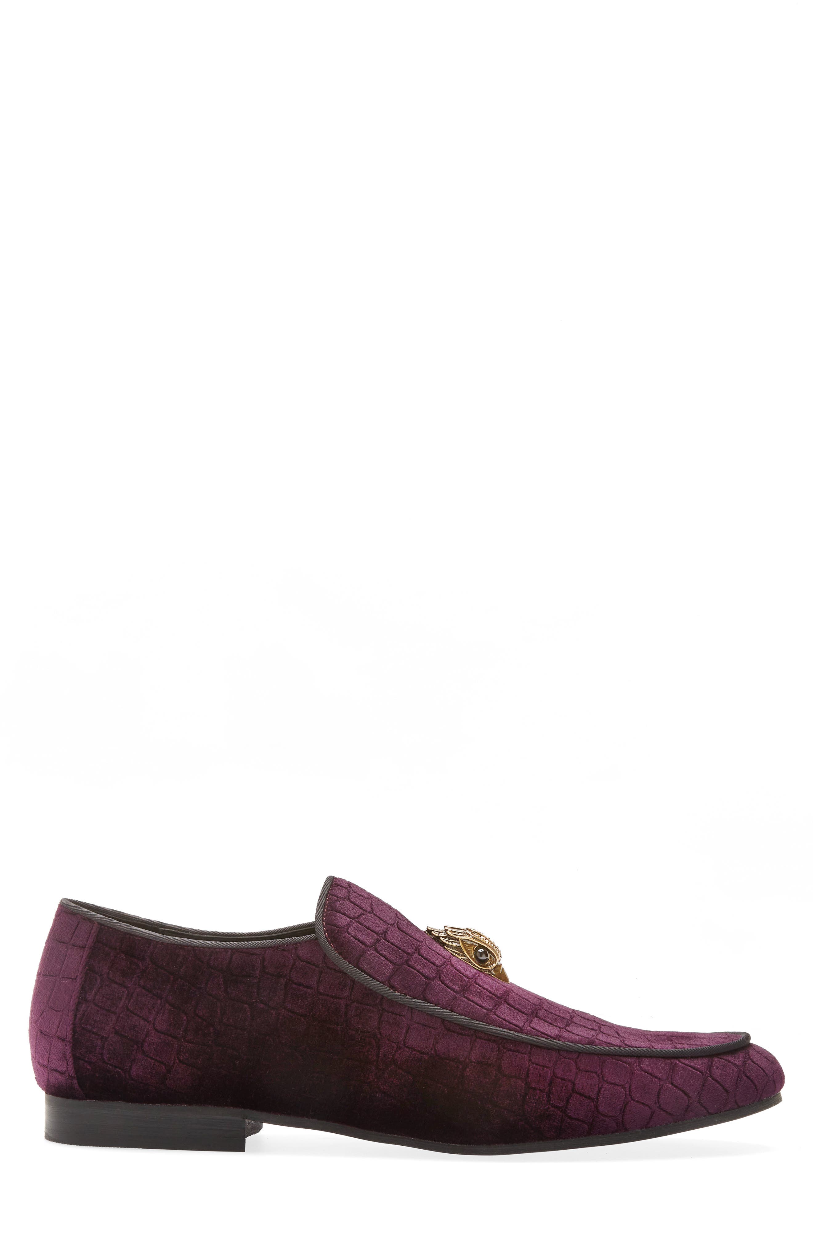 Kurt Geiger London Hugh Eagle Velvet Loafer, Alternate, color, 