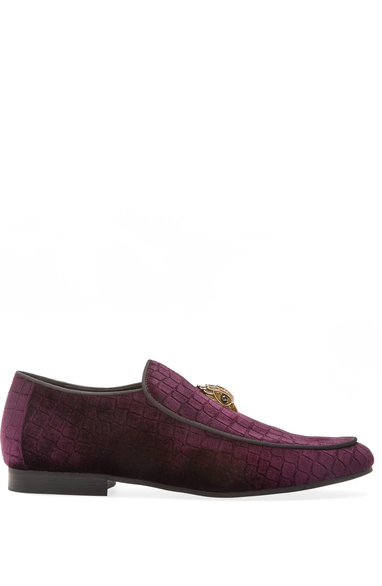 Kurt Geiger London Hugh Eagle Velvet Loafer, Alternate, color,
