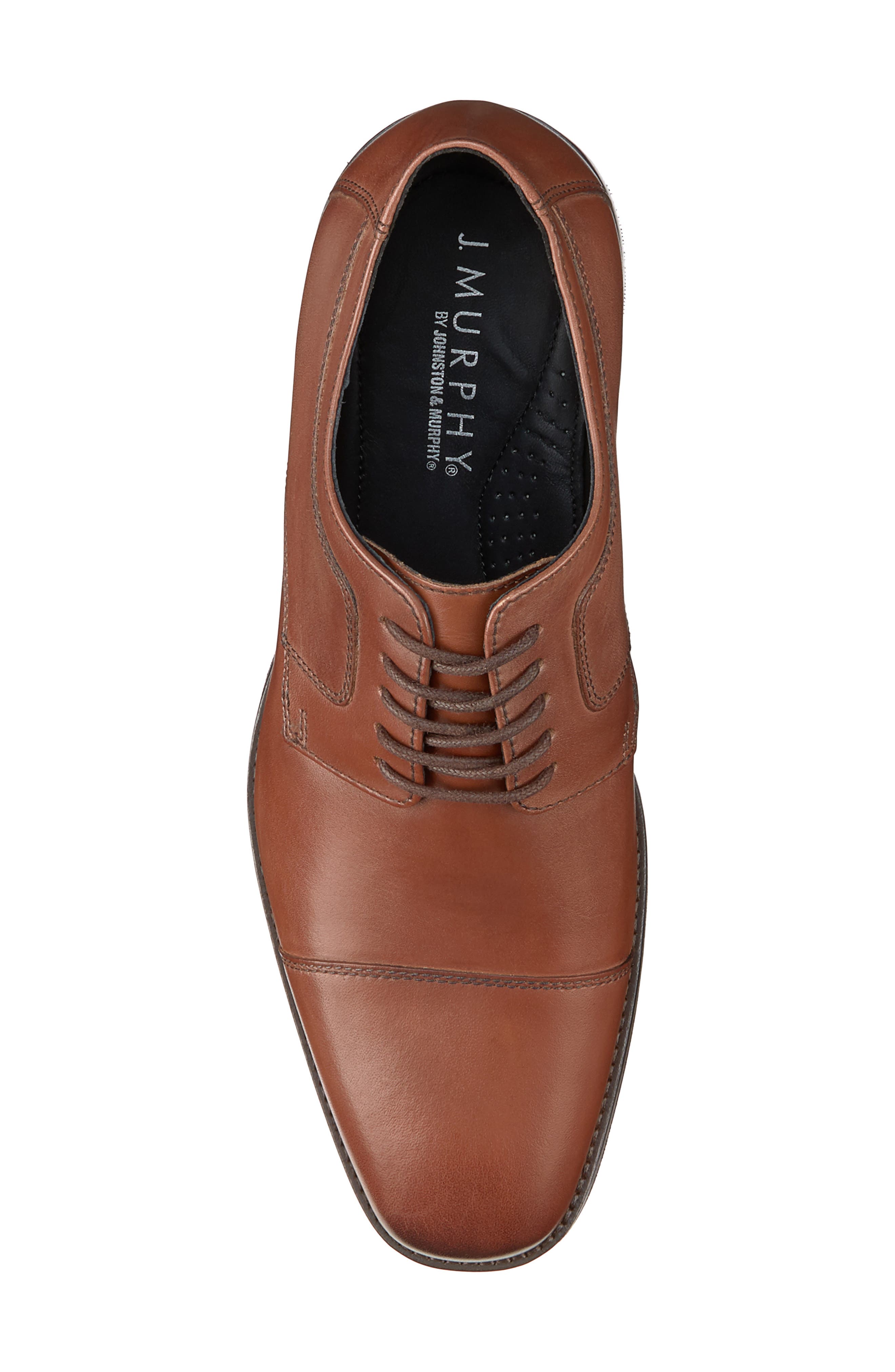 Johnston & Murphy Novick Cap Toe Derby - Wide Width Available, Alternate, color, Tan