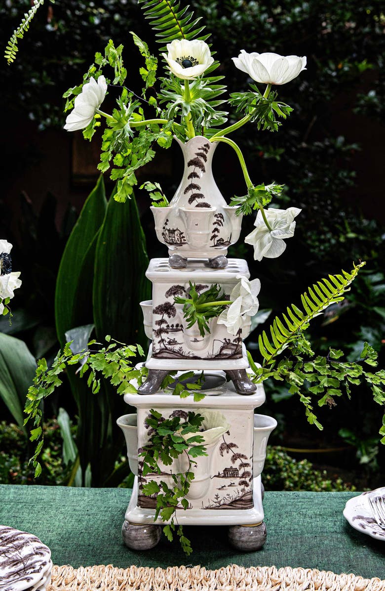 Juliska Country Estate 11" Tulipiere Tower, Alternate, color, Flint Grey