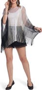 SAACHI Crochet Fringe Poncho