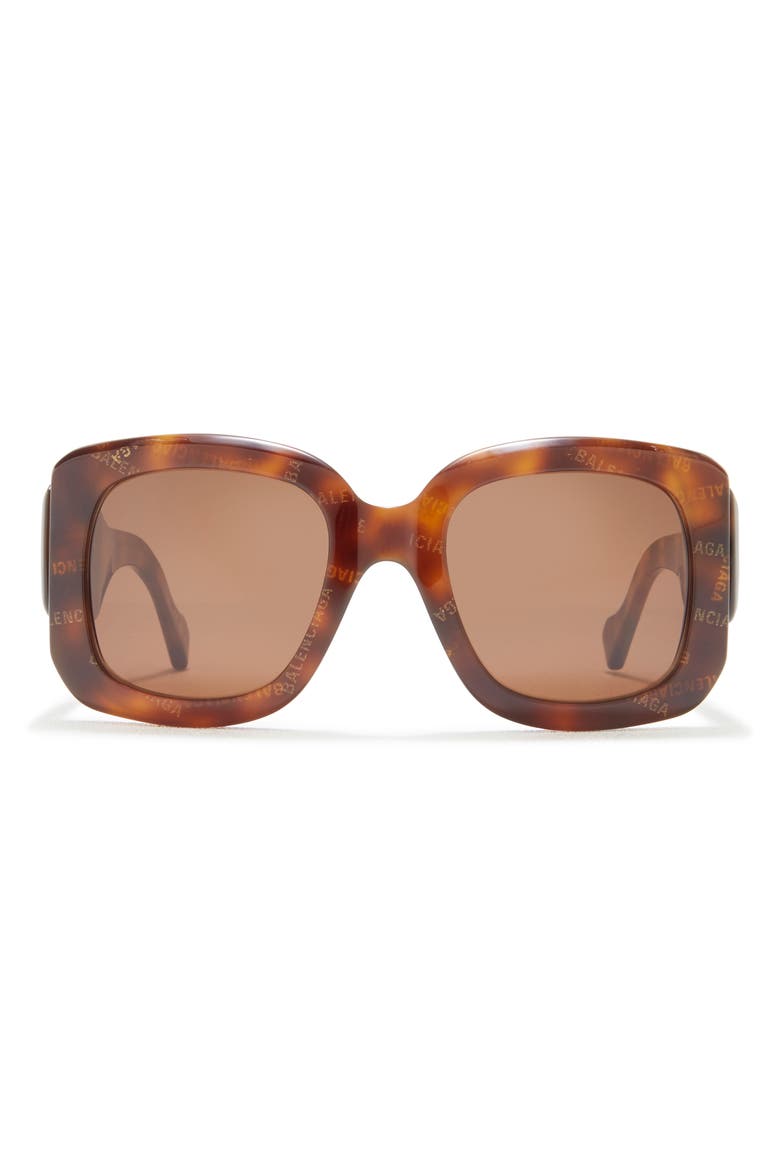53mm Square Sunglasses, Main, color, HAVANA HAVANA BROWN