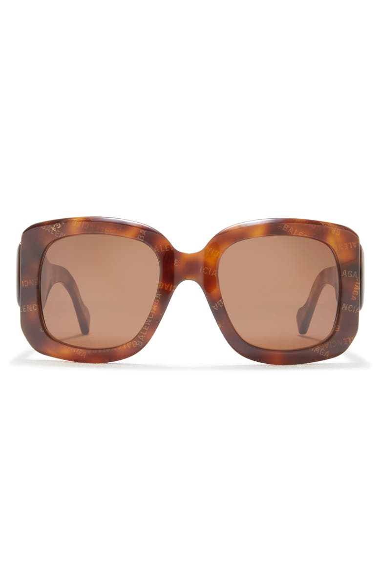 Balenciaga 53mm Square Sunglasses, Main, color, 
