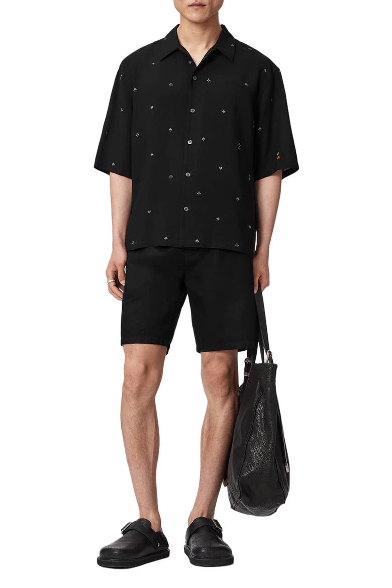 Cardsuit Camp Shirt, Alternate, color, BLACK