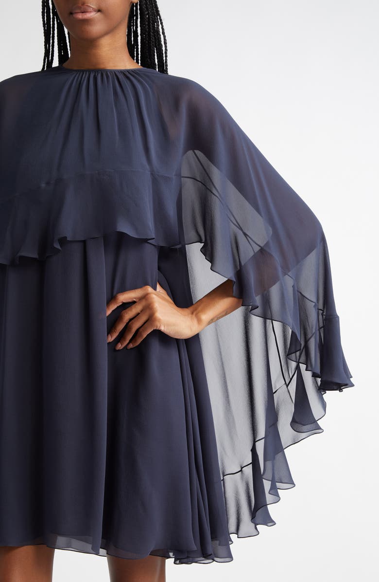 Chloé Organic Silk Cape Dress, Alternate, color, 