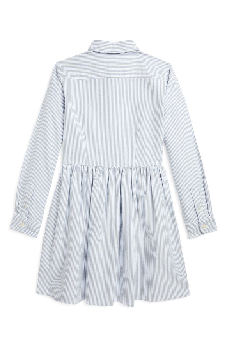 Polo Ralph Lauren Kids' Stripe Long Sleeve Cotton Shirtdress, Alternate, color,