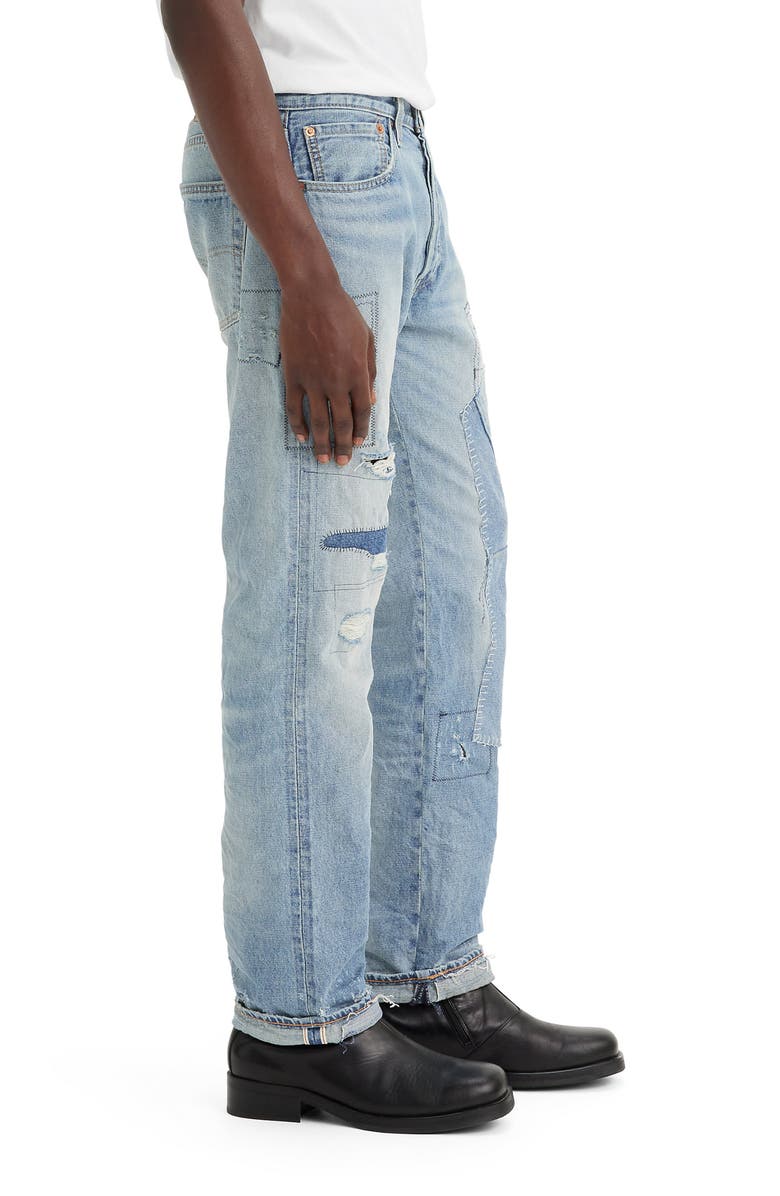 Levi's<sup>®</sup> 501<sup>®</sup> Patchwork Straight Leg Jeans, Alternate, color,