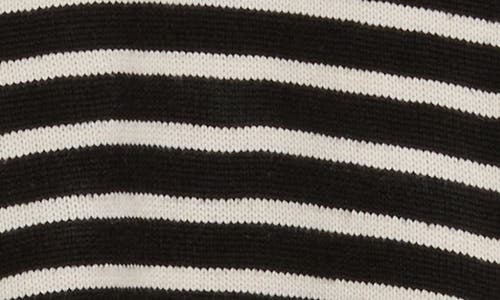 Elodie Stripe Crop Sweater In Black White