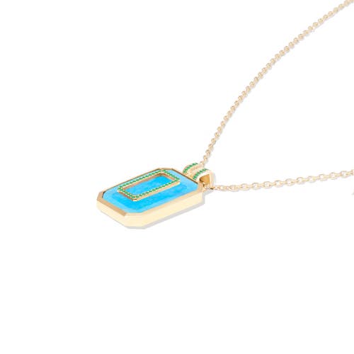 Campbell + Charlotte Spark Emerald Cut Pendant Necklace In Gold