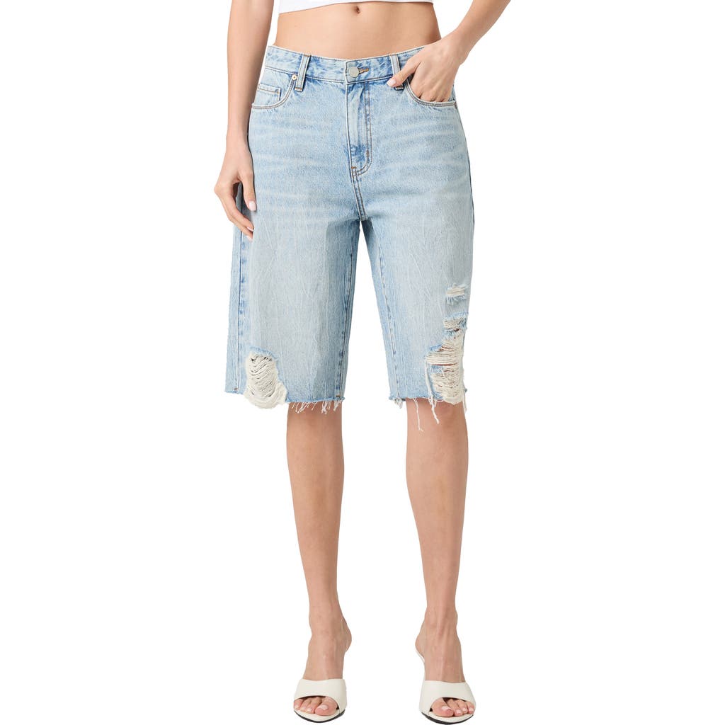 BLANKNYC BLANKNYC THE LEONARD DISTRESSED CUTOFF DENIM BERMUDA SHORTS