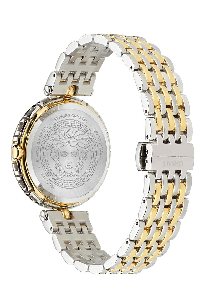 Medusa Heritage Two-Tone Bracelet Watch, 38mm, Alternate, color, TWO TONE