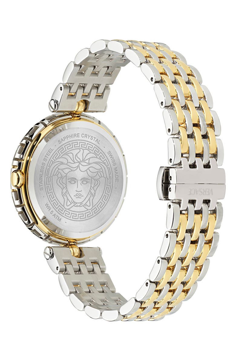 Versace Medusa Heritage Two-Tone Bracelet Watch, 38mm, Alternate, color, Two Tone