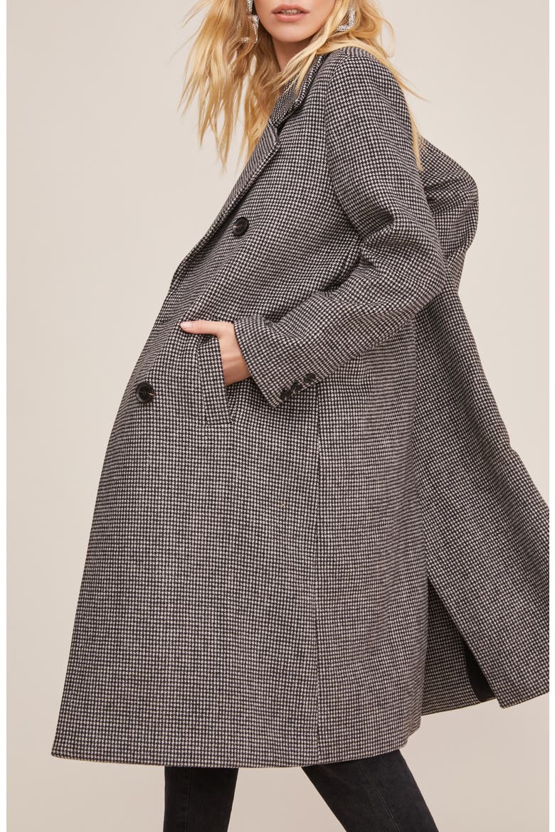 Vernon Coat, Alternate, color, BLACK WHITE HOUNDSTOOTH
