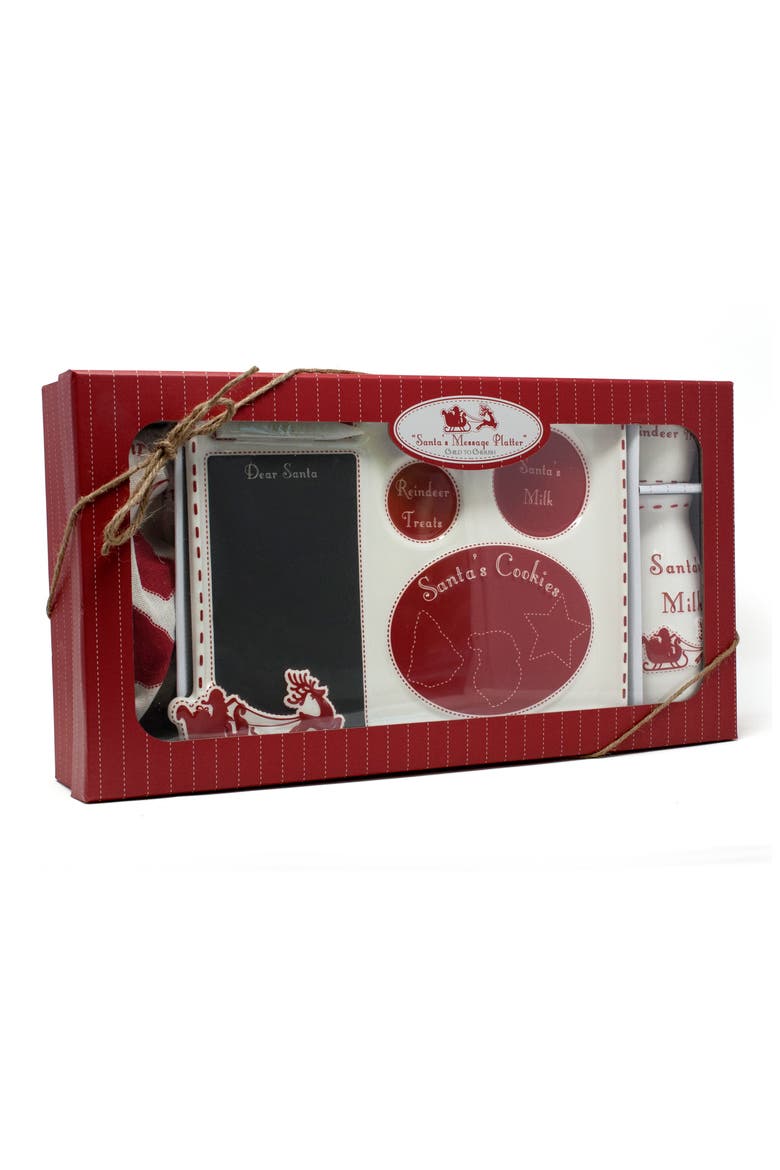 Santa's Milk & Cookies Set, Alternate, color, RED MULTI
