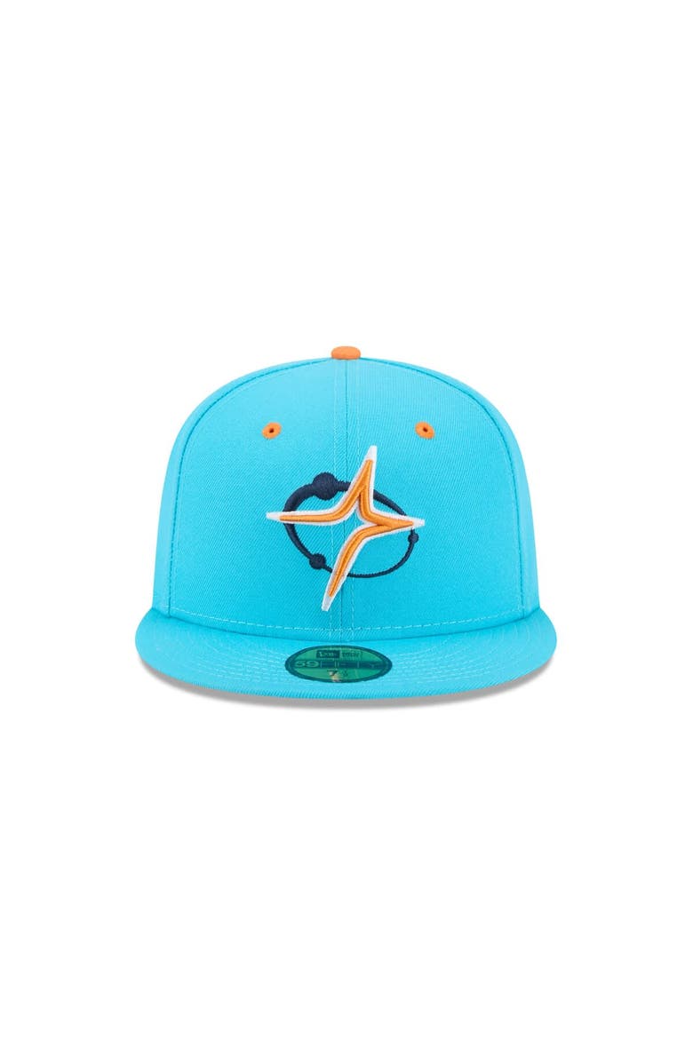 Men's New Era  Blue Sugar Land Space Cowboys Theme Nights 59FIFTY Fitted Hat, Alternate, color, Blue
